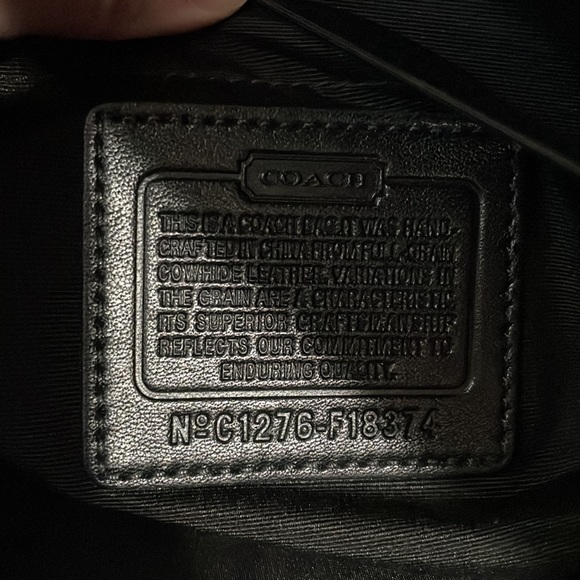 Coach B1276-F18374 Addison Black Leather Diaper/Travel Bag changing pad Purse - Picture 10 of 11